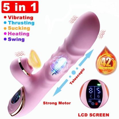 Máy Rung Thụt Cao cấp LCD tỏa nhiệt lắc lư